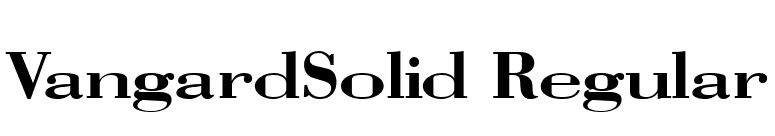 VangardSolid Regular font preview