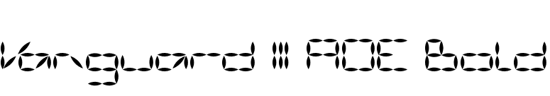 Vanguard III AOE Bold font preview