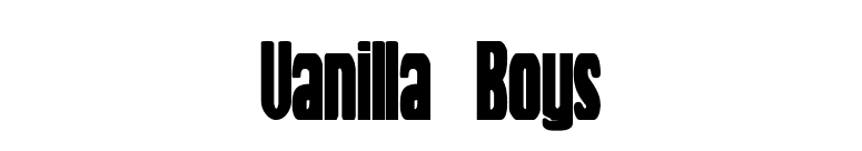 Vanilla Boys font preview