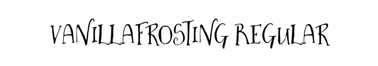 VanillaFrosting Regular font preview