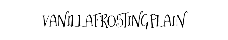 VanillaFrostingPlain font preview