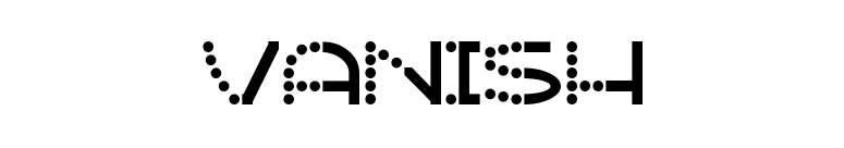 Vanish font preview
