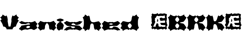 Vanished (BRK) font preview