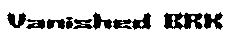 Vanished BRK font preview