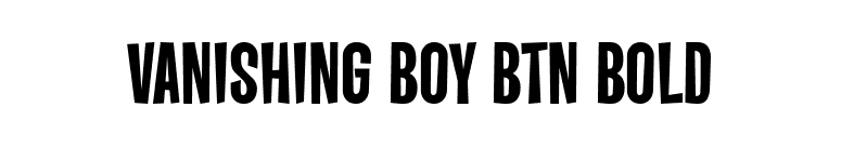 Vanishing Boy BTN Bold font preview