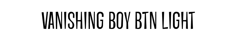 Vanishing Boy BTN Light font preview