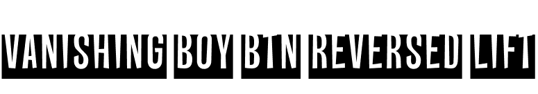 Vanishing Boy BTN Reversed Lift font preview