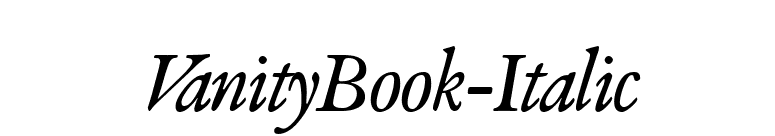 VanityBook-Italic font preview