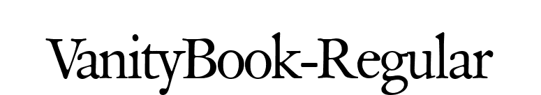 VanityBook-Regular font preview