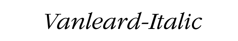 Vanleard-Italic font preview