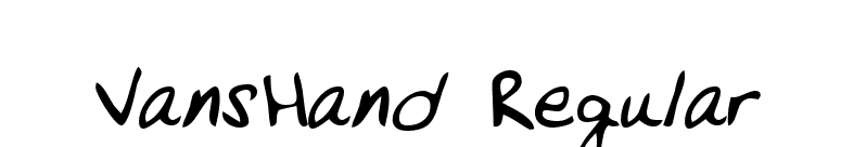VansHand Regular font preview