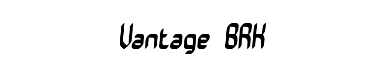 Vantage BRK font preview