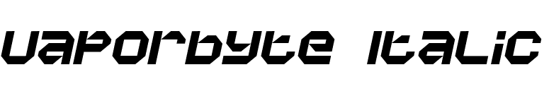 Vaporbyte Italic font preview