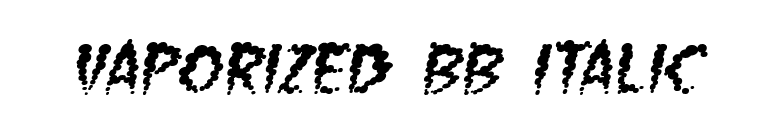 Vaporized BB Italic font preview