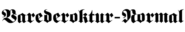 Varederoktur-Normal font preview