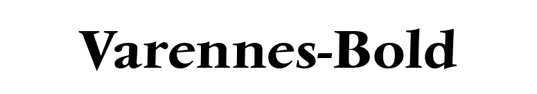 Varennes-Bold font preview