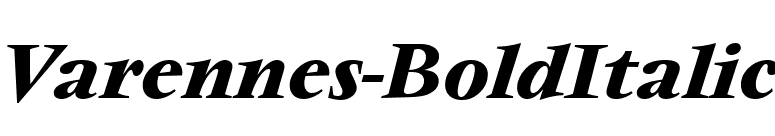 Varennes-BoldItalic font preview
