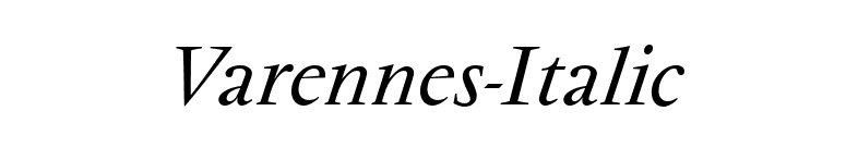 Varennes-Italic font preview