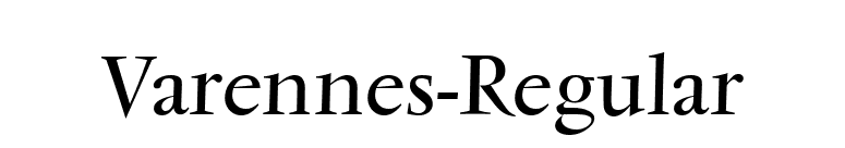 Varennes-Regular font preview