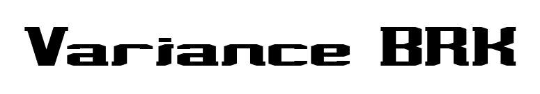 Variance BRK font preview