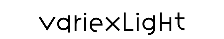 VariexLight font preview