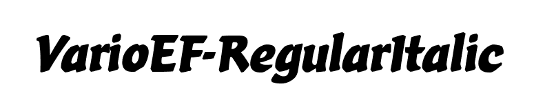 VarioEF-RegularItalic font preview