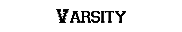 Varsity font preview