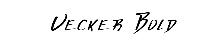 Vecker Bold font preview