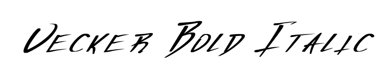 Vecker Bold Italic font preview