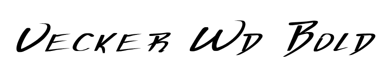Vecker Wd Bold font preview