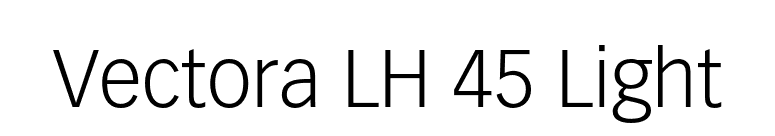 Vectora LH 45 Light font preview
