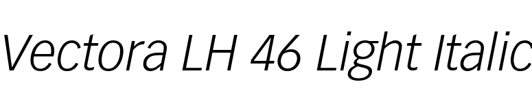Vectora LH 46 Light Italic font preview