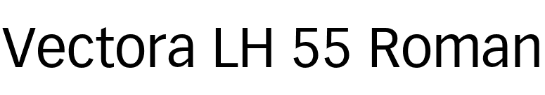 Vectora LH 55 Roman font preview