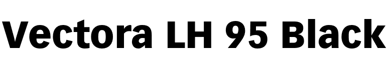 Vectora LH 95 Black font preview