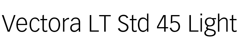Vectora LT Std 45 Light font preview