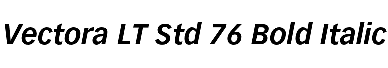 Vectora LT Std 76 Bold Italic font preview