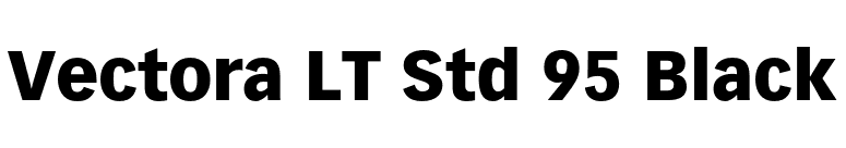 Vectora LT Std 95 Black font preview