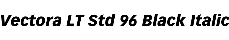 Vectora LT Std 96 Black Italic font preview