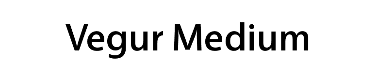 Vegur Medium font preview