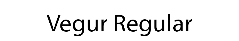 Vegur Regular font preview