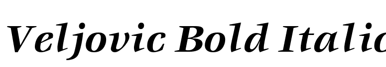 Veljovic Bold Italic font preview