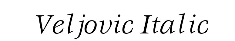Veljovic Italic font preview