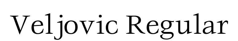 Veljovic Regular font preview
