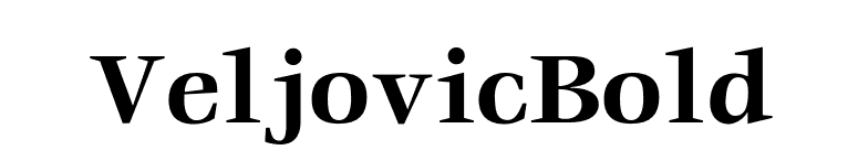 VeljovicBold font preview
