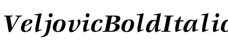 VeljovicBoldItalic font preview