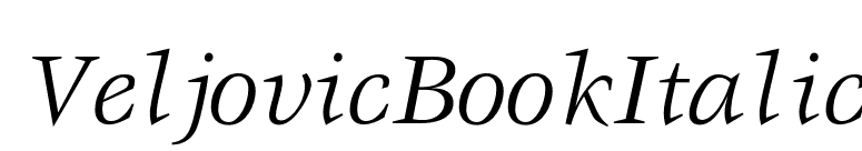 VeljovicBookItalic font preview