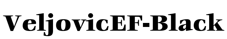 VeljovicEF-Black font preview