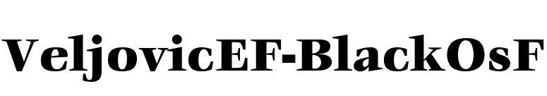 VeljovicEF-BlackOsF font preview