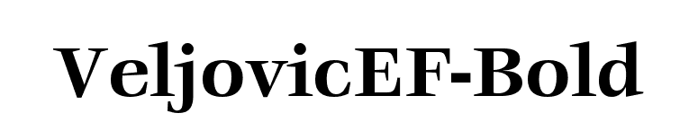 VeljovicEF-Bold font preview