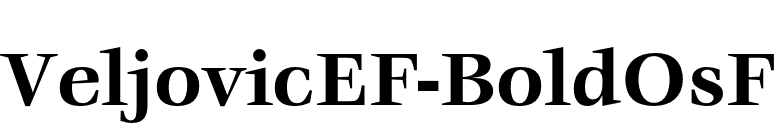 VeljovicEF-BoldOsF font preview